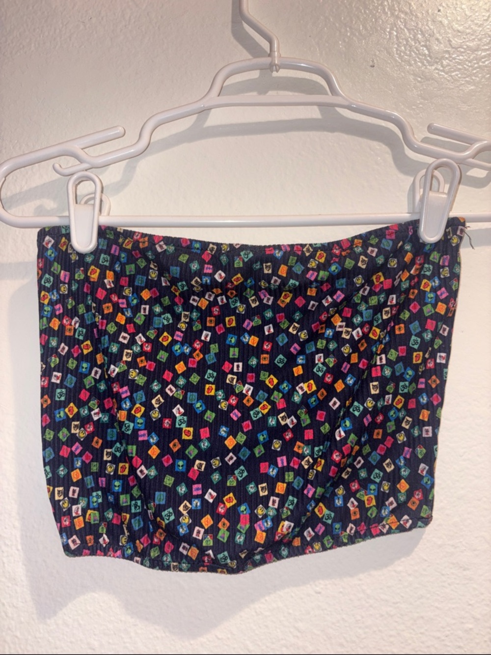 Acid Tab Crop Top-Strapless
